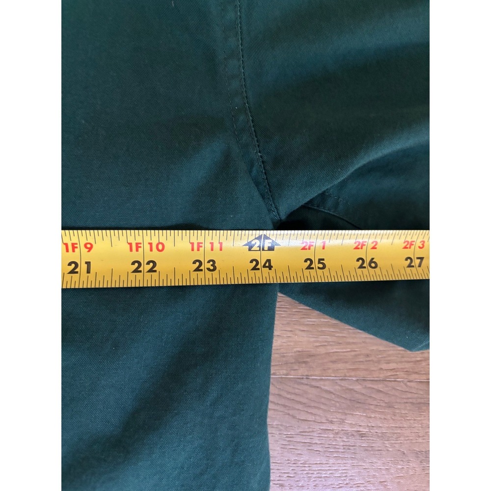 Lands End Mens Barn Jacket Forest Green Cotton Canvas Plaid Lined Chore Coat L - Picture 10 of 11